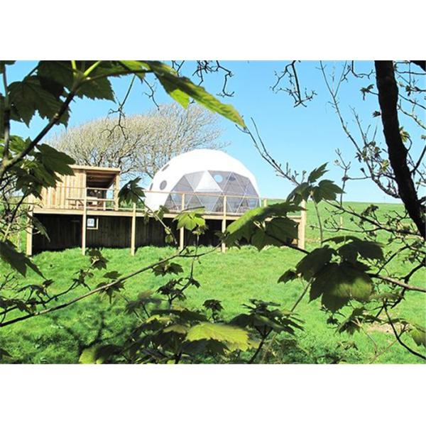 5m 6m 8m dia Wooden Floor Luxury Camping Tent Waterproof For Outdoor Hotel Easy Installation