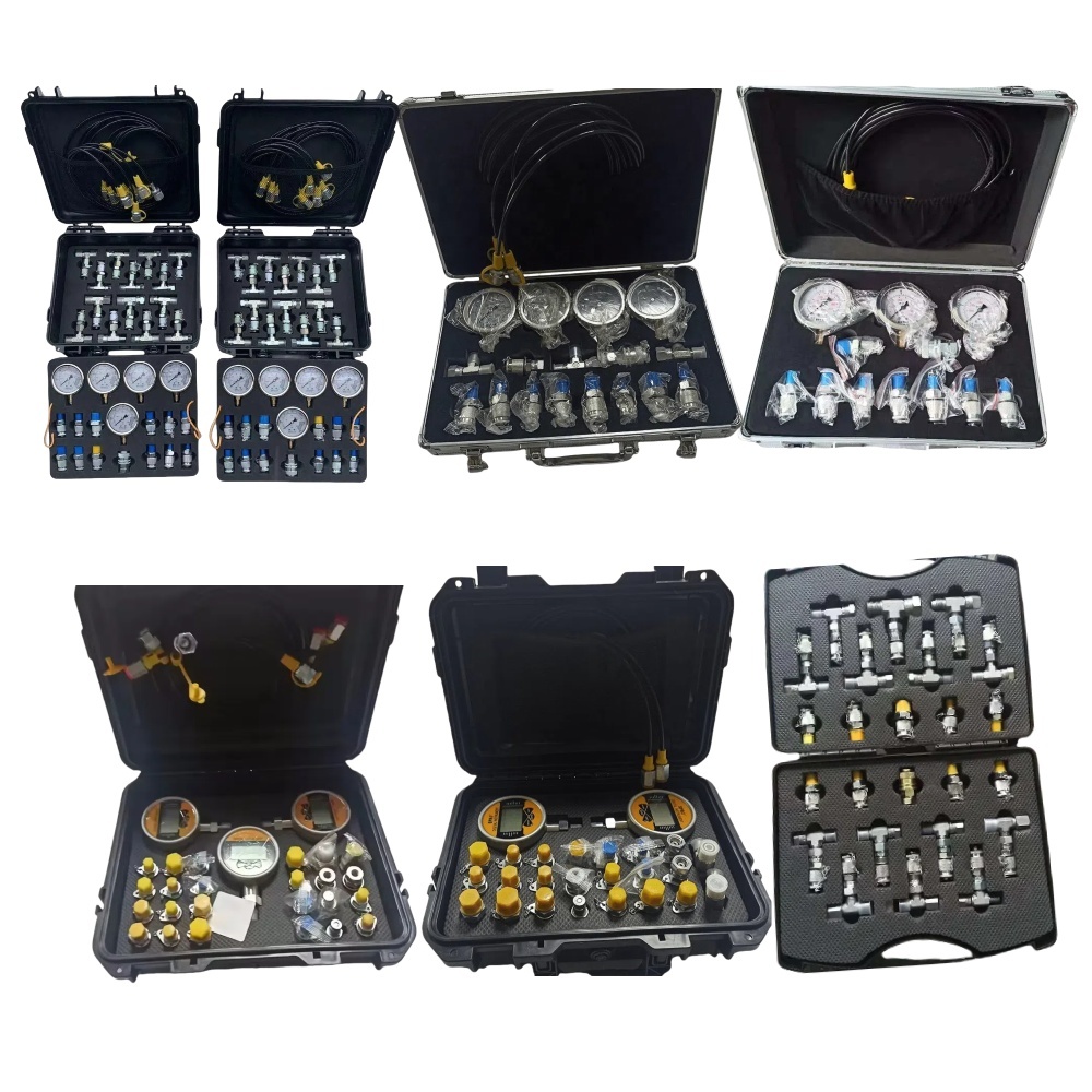 Universal Digital Hydraulic Pressure Gauges Excavator Hydraulic Pressure Test Kit 0-60Mpa Pressure Gauge