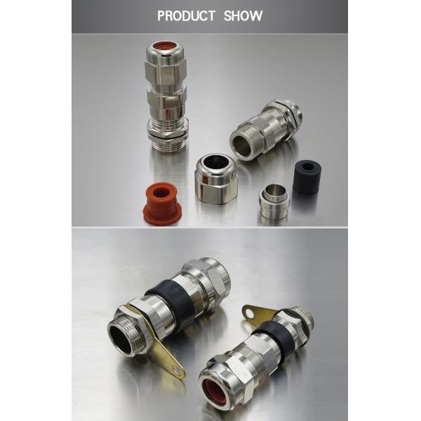 Reliability / Safety Explosion Proof Cable Gland With Nickel Plated Brass