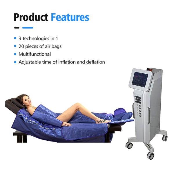 Professional 3 in 1 Ems Muscle Stimulator Pressotherapy Lymphatic Drainage Machine