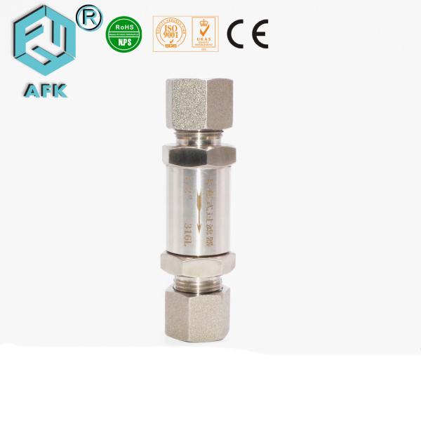Laboratory Air Compressor Check Valve 3000Psi Max Working Temperature 204℃