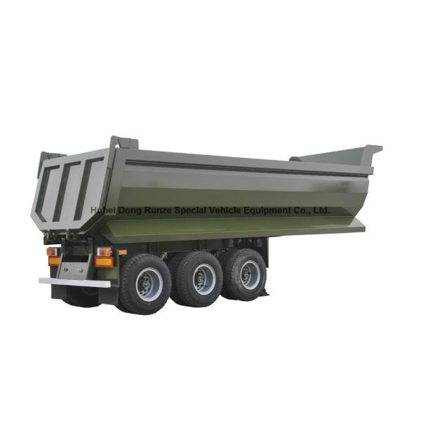 2 axles 3 Axles Hydraulic Rear Dump Semi Trailer  30 ton 60 ton  U shape