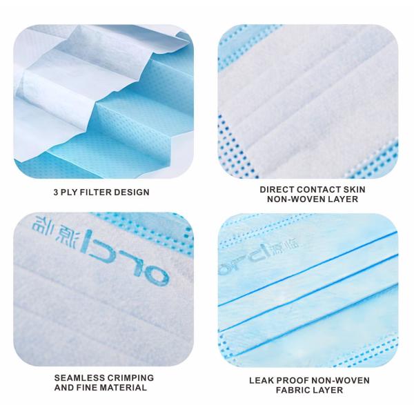 Medical Masks Individually Wrapped Mascarilla BLue Disposable Surgical Face Mask