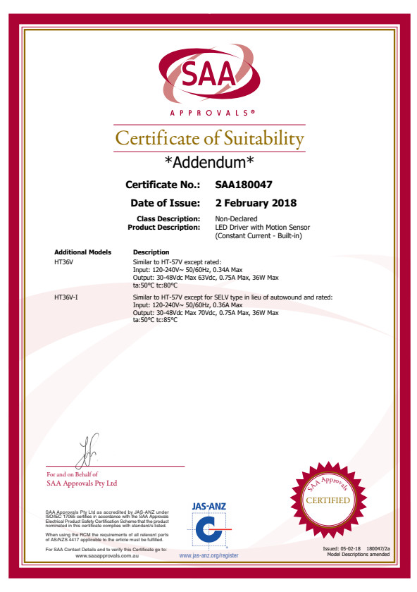 Shenzhen HAISEN Technology Co.,Ltd. Сертификации