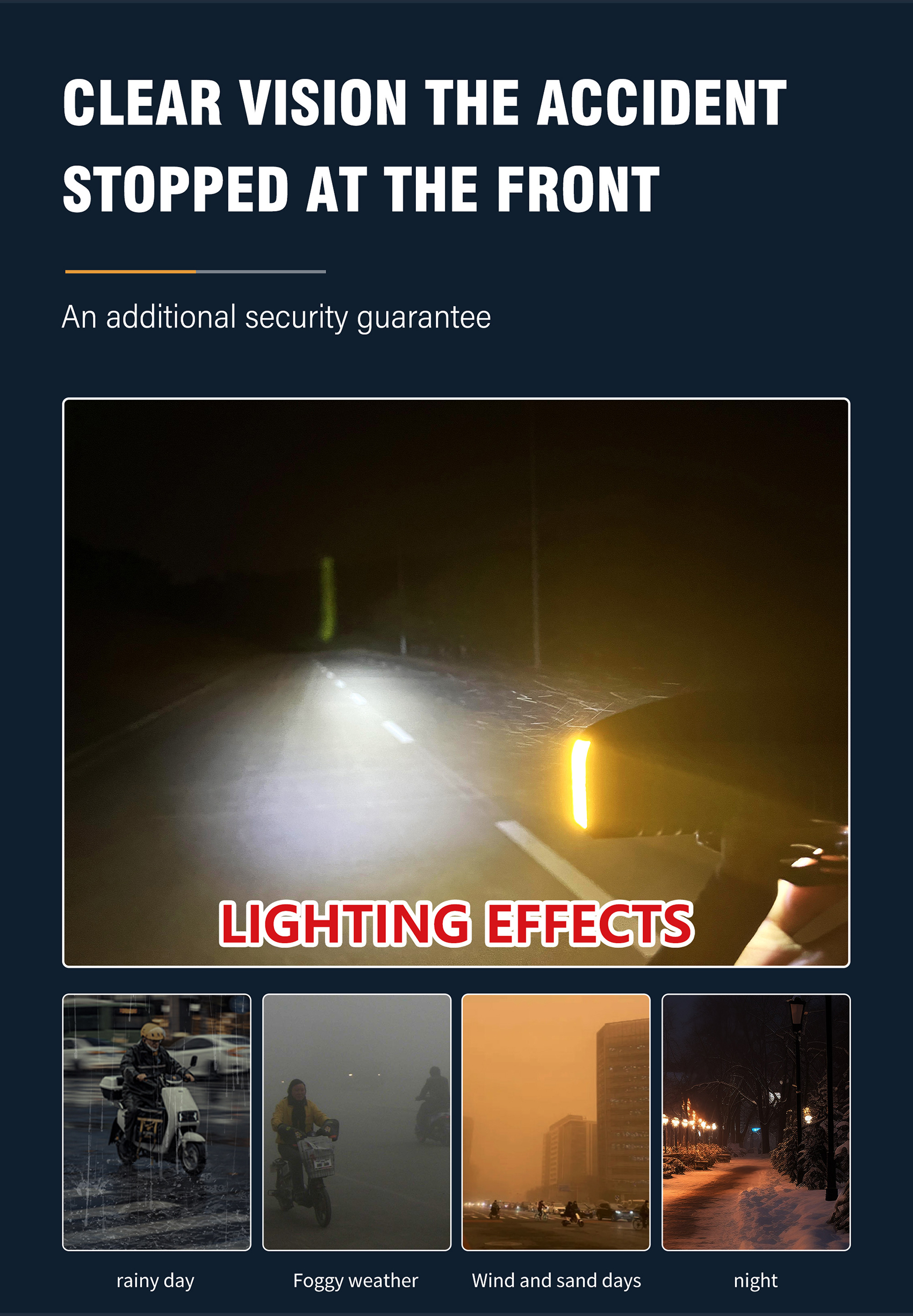 2000LM Motorcycle External Spotlight 6500K Motorcycle Aux Light 12V - 85V