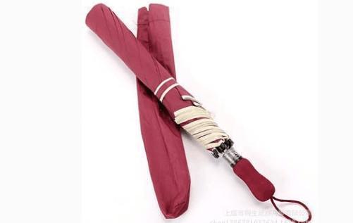 Storm Proof Folding Golf Umbrella , Sturdy Double Canopy Golf Umbrella Plastic Cap