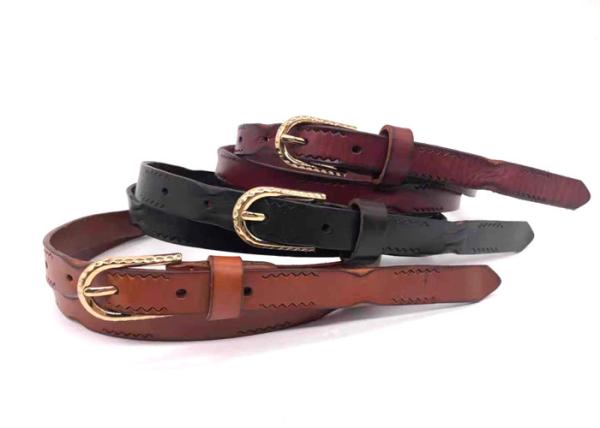 Adjustable Thin Women's Fashion Leather Belts Gold Pin Buckle