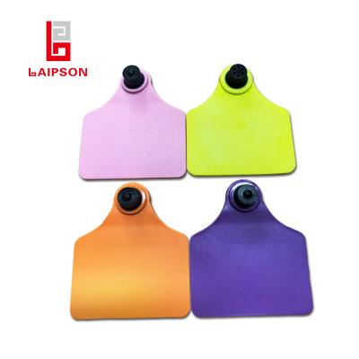 75mm Iso9001 Basf Tpu 860mhz Uhf Two Piece Tamperproof Animal Tag For Cattle Cow Sheep Farm