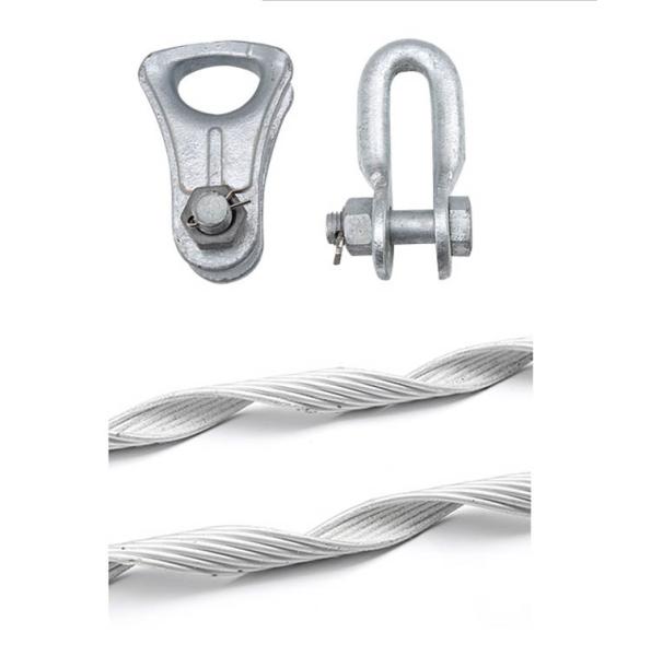 160KN RTS Optical Fiber Accessories Shackle Aluminum Clad Clamp OPGW Wire Tension Clamp