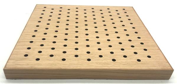 16mm/6mm Veneer timber Micro Perforated Acoustic Panels Ceiling Tile