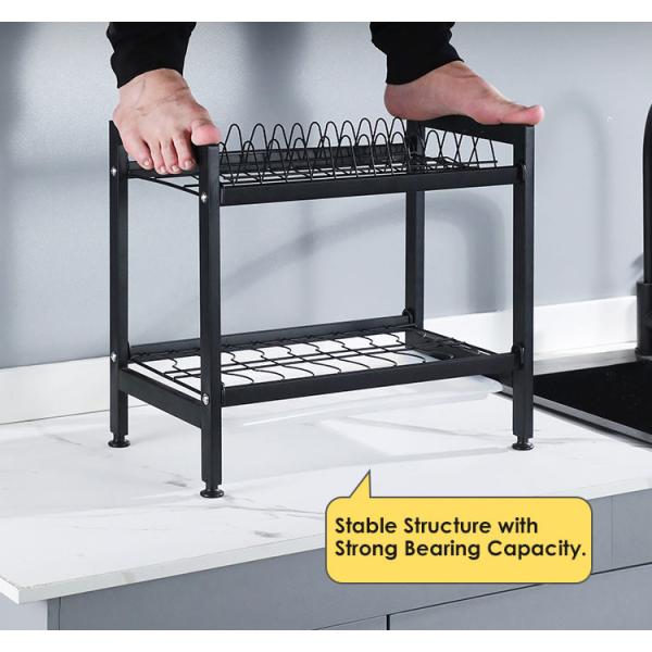 Multi Use Kitchen Stainless Steel Dishes Rack 485x260x590mm Dimension