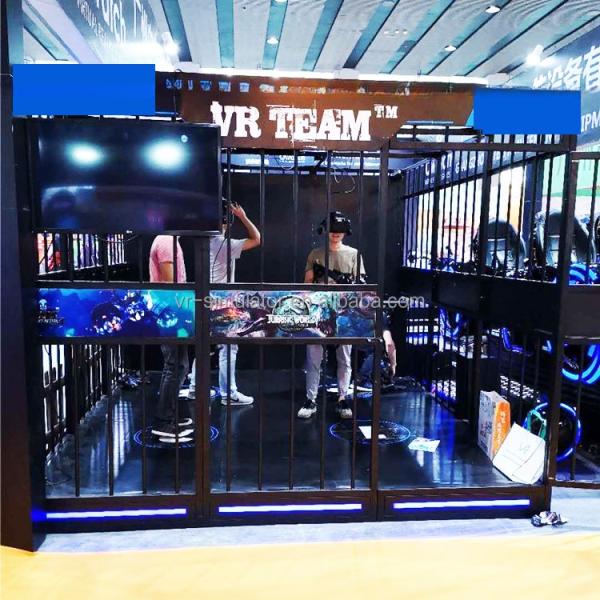 4 Players Virtual Reality Arcade Machine VR Shooting Zombie Games Room With 42 LCD