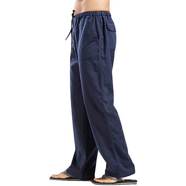 Men's Anti-pilling Cargo Sweatpants Autumn Waterproof Pants with Flat Front Style