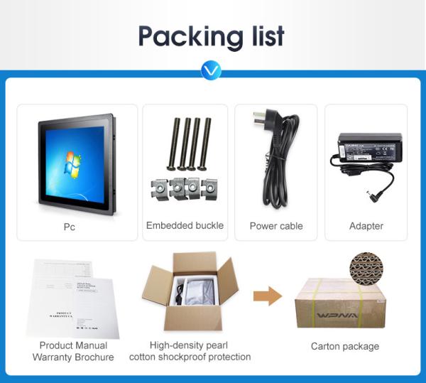 J1900 CPU 17 Inch All In One Industrial Touch Screen PC With Wind10 OS And IP65 Rating