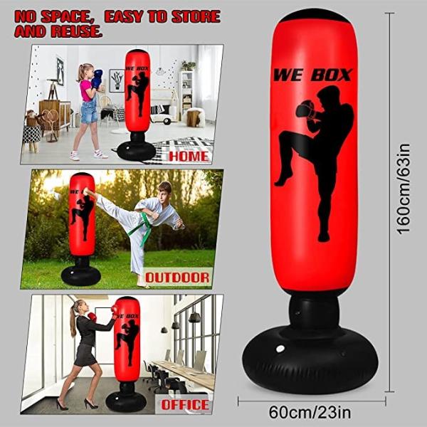 63 inch Standing Heavy Boxing Bag durable thickened material For Karate