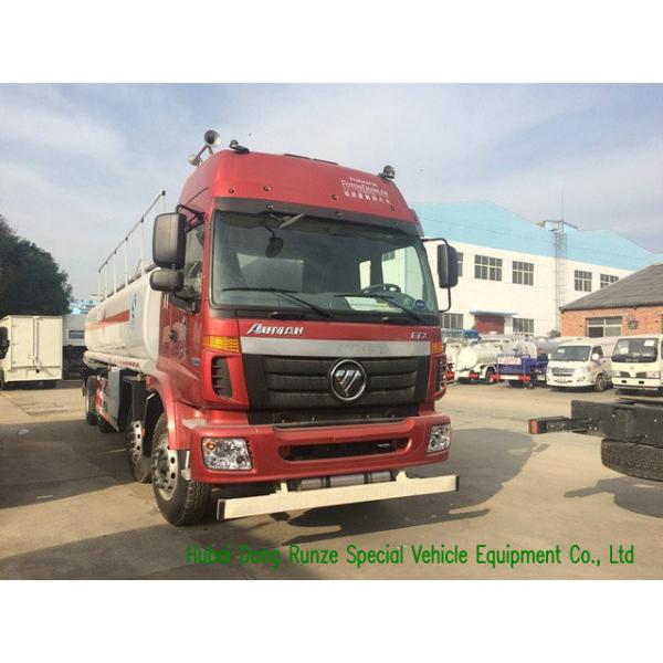 FOTON Petroleum Oil / Gasoline Delivery Truck , Crude Oil Tanker Truck 32000L