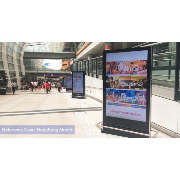 Shoe Polish Digital Signage Kiosk 43 Inch Free Standing With Phone Charger