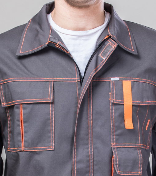 80% Polyester 20% Cotton Twill Heavy Duty Work Suit And Trousers Dark Gray