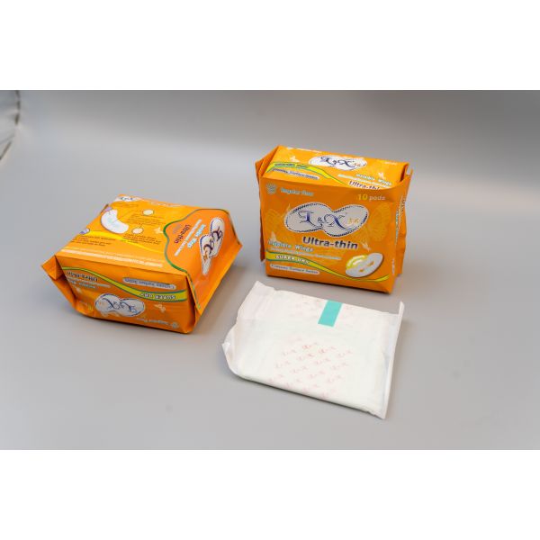 Heavy Flow Menstrual Pad Featuring Waterproof Polyethylene Film Backsheet Super Absorbent Comfortable and Leak Resistant