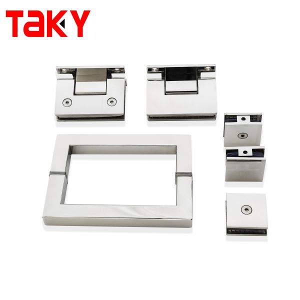 Charnière de douche en verre de 90 degrés en acier inoxydable Charnière pivotée de porte de douche en laiton pour salle de bain Charnières de vitres