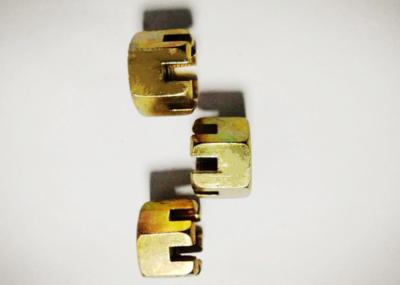 Portable Yellow 20mm Hexagon Slotted Nut Precision Processing And Molding
