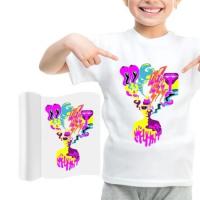 Folha A3+ DTF Papel de transferência de calor PET claro Frio e quente Peel DTF Transferência de papel para todas as impressoras DTF e material
