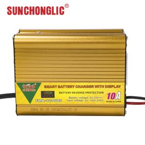 Intelligent AGM GEL Battery Charger AC150V Input Low Voltage Protection 12V 10A