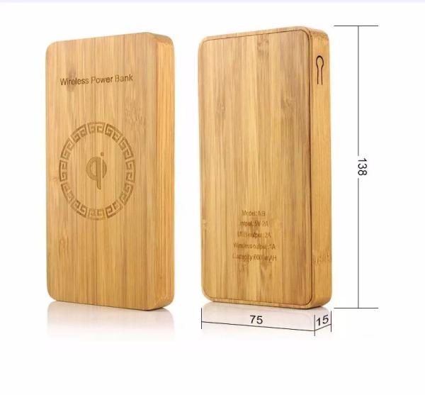 5 - 8mm Transmission Distance Wooden Qi Wireless Charger Ultra - Thin iOS Phone Usage