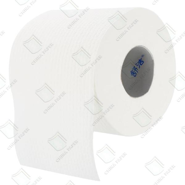 100% Virgin Wood Pulp Custom Tissue Paper Soft Absorbent and Durable 1-4 Ply 95mm Length Edge Embossed 12 Rolls/Carton