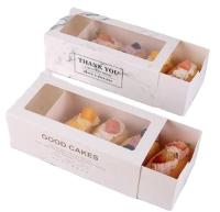 Boîte d'emballage de boulangerie en carton kraft avec fenêtre d'affichage clair Boîte cadeau de boulangerie