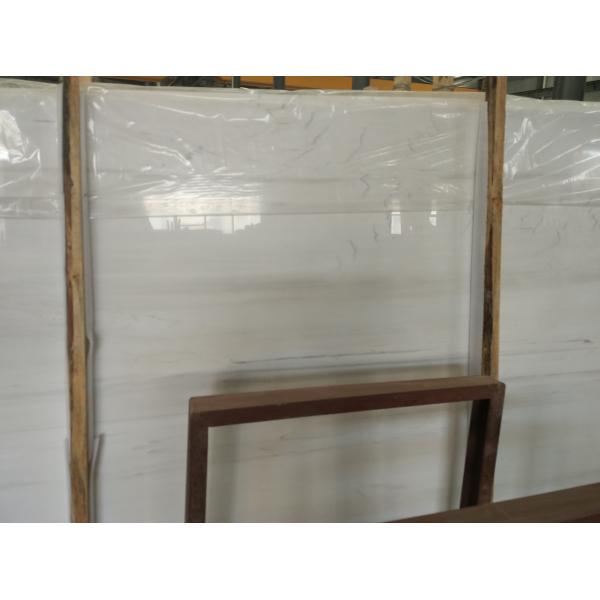 Grey Vein White Marble Tile , Popular Marble Floor And Wall Tiles / Slab