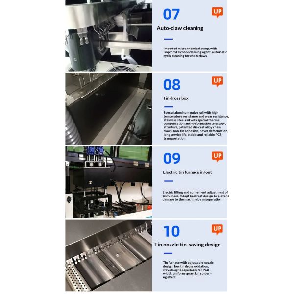 Automatic Mini Through Hole Heat PCB Wave Soldering Machine Lead Free Wave Solder Machine