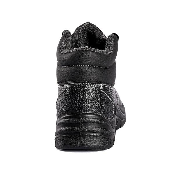 Industrial Anti Puncture Steel Toe Safety Boots Embossed Leather Safety Shoes Anti Slip Oil Resistant