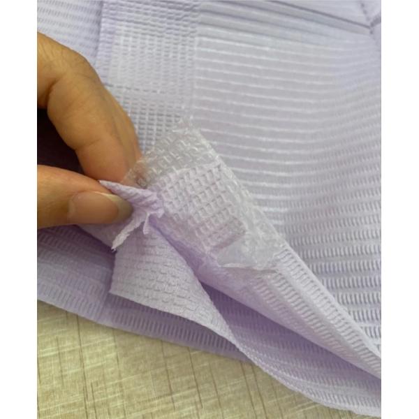 Anti Leakage Colorful PE Film Dental Disposable Bibs For Patient