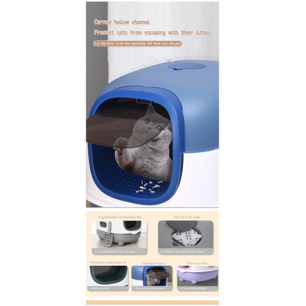 ODM Designs Enclosed Cat Box with Sided Pan and Top Sifting Lid Easy Clean