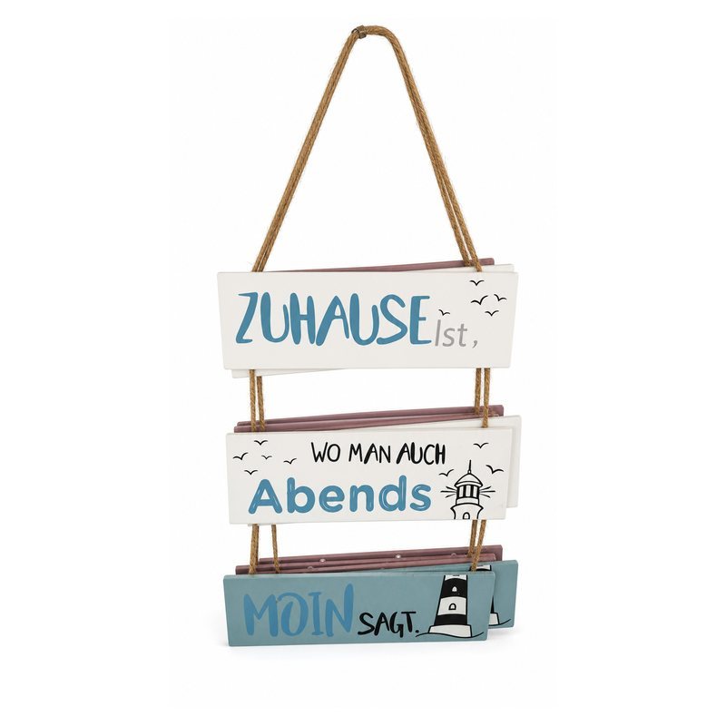 German Quote Wooden Hanging Direction Sign