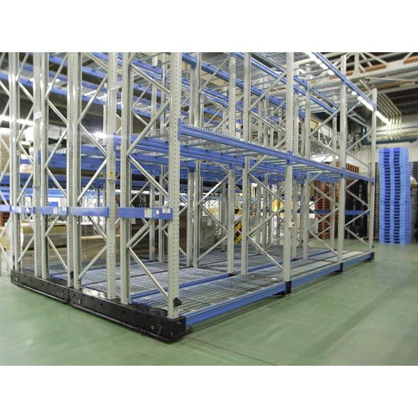 Estanterías móviles eléctricas de acero con protección ESD, estanterías industriales pesadas de acero