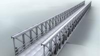 Pista de aço modular do dobro da ponte do conjunto do delta com plataforma concreta