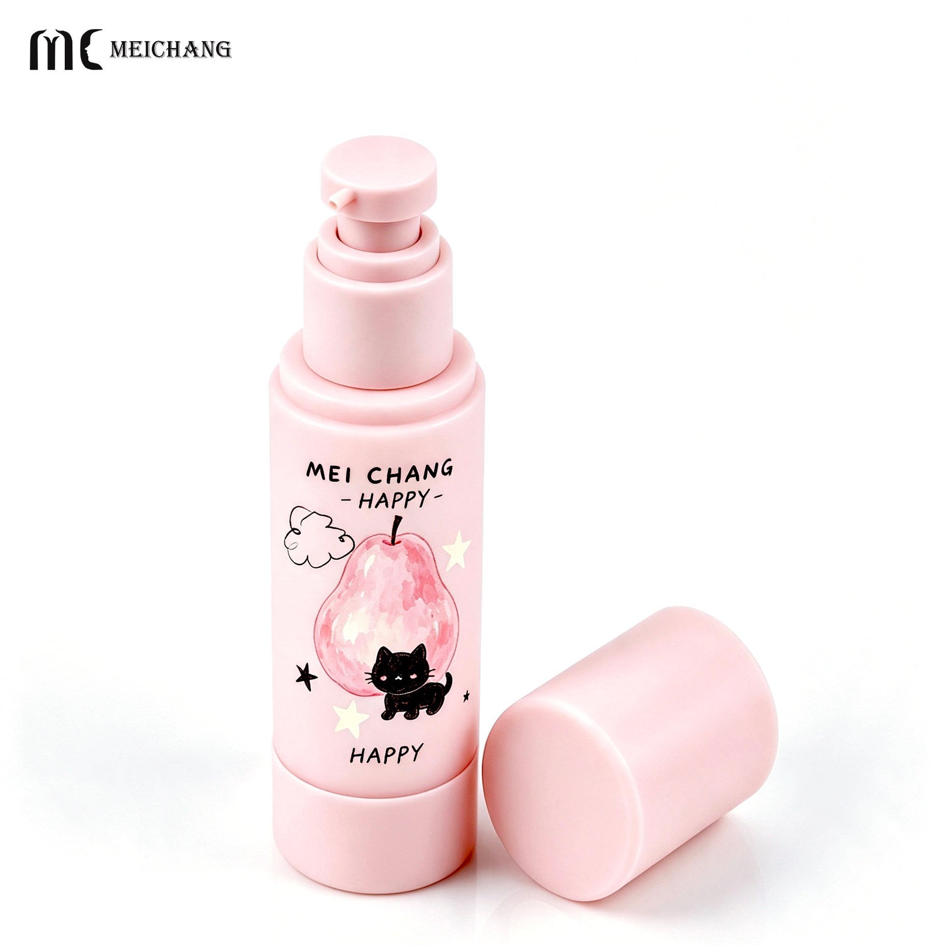 80ml 100ml Large Capacity AS Cylindrical Airless Bottle Anti-Oxidation Cosmetic Packaging for Sunscreen, Foundation and Skincare Products(MC-297)