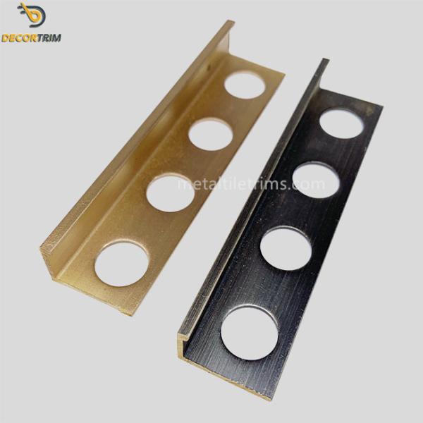 10mm 12mm Brass Tile Trim Straight Edge For Flooring Transtion
