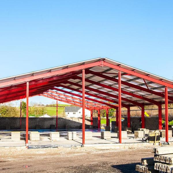 Estruturas pré-fabricadas de aço galvanizado para edifícios de estufas, classe Q235/Q345B