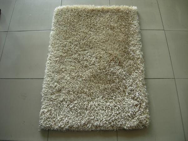 Plain Polyester Silk Mixed With Microfiber 1800G/SQM Shaggy Carpet