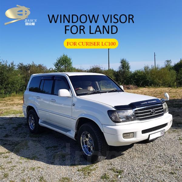 PMMA Car Window Rain Shades 1997-2004 Smoke For Toyota Land Cruiser 100