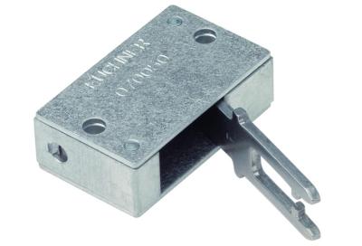Euckner RADIUSBETAETIGER-P-OU Actuador de dobradiça de cima/baixo para interruptor de segurança NP/GP/TP aço inoxidável 105150