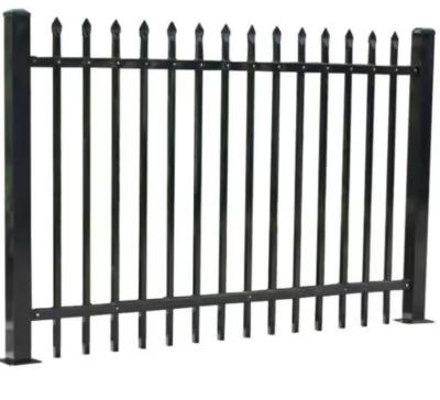 ISO9001 hot sell wholesale wrought picket top garden steel tubular fence 6 ft tall durable prefabricated durable steel f