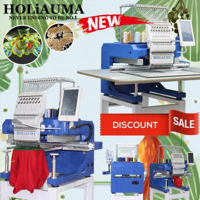 China small size embroidery machine single head 15 colors 450*650mm hat t-shirt flat 3d computer embroidery machine for