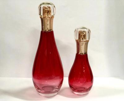 A bomba cosmética de vidro em forma de bacia das garrafas engarrafa o OEM das garrafas da loção