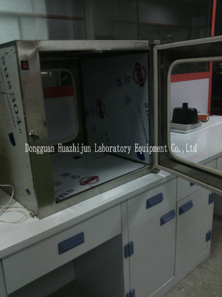 Stainless Steel Cleanroom Pass Through Box Mechanical Interlocking On Both Sides