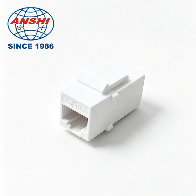 ANSHI 180-Degree Tool-Free Keystone Jack RJ45 CAT5E CAT6 CAT6A UTP Unshielded Telecom Parts