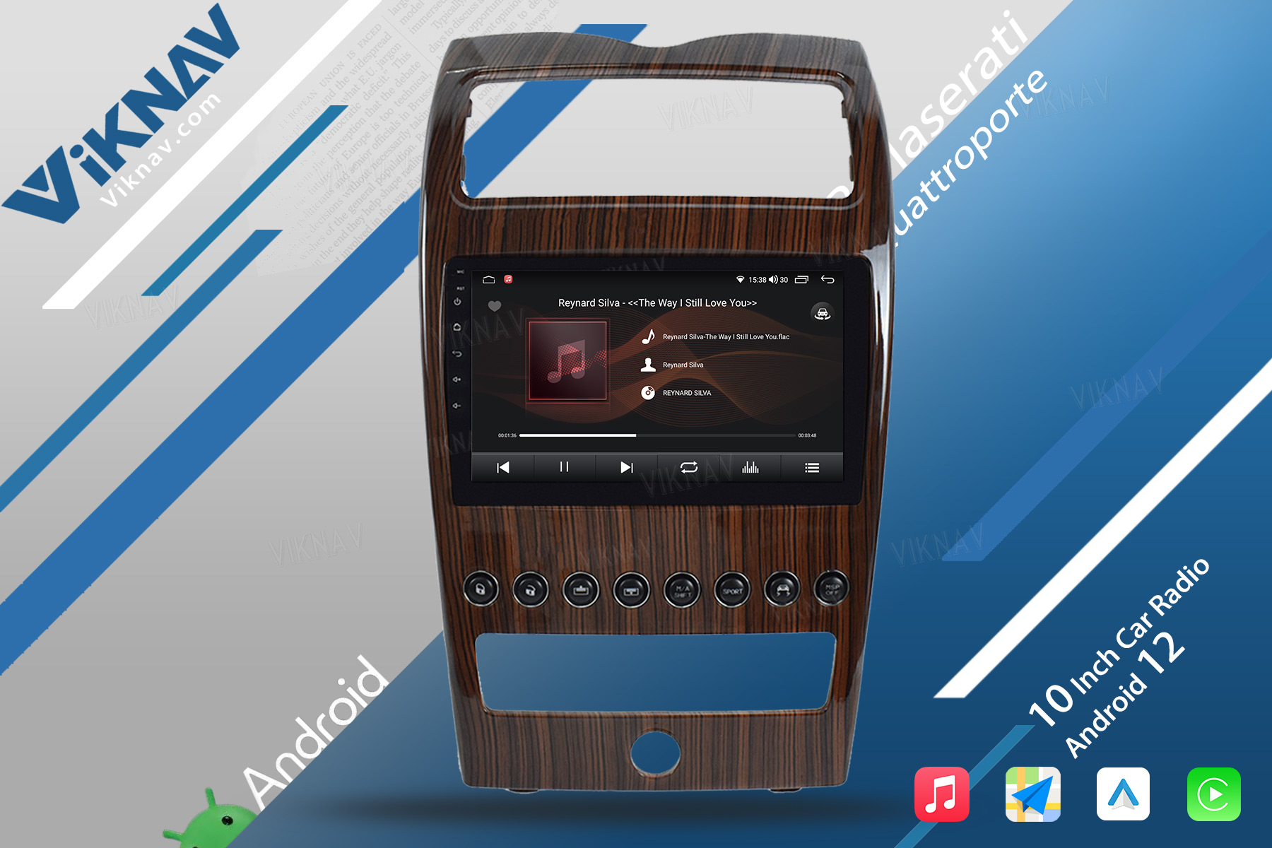 2004-2012 Android Автомобиль Maserati Quattroporte Радио Послепродажный сенсорный экран Carplay
